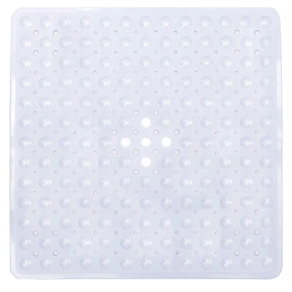 53X53Cm Shower Mat Suction Cup PVC anti Slip Bath Mat Square Shower Floor Pad Non Slip Safety Mat for Bathtub Bathroom Carpet