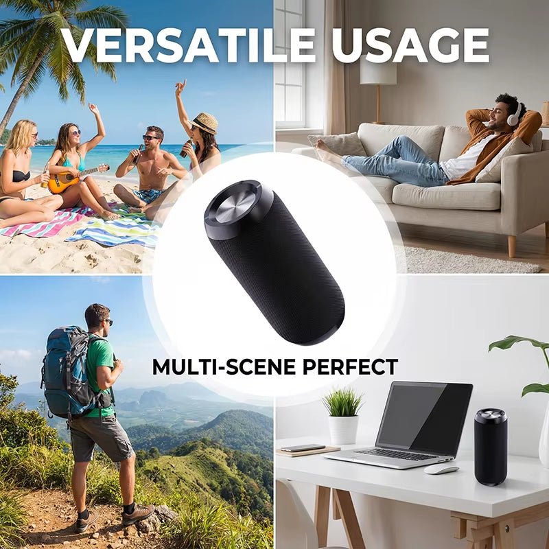 Bluetooth Speaker Bass Powerful Portable Long Battery Life Wireless Subwoofer Outdoor Gathering Camp Sound Box Supports TF USB