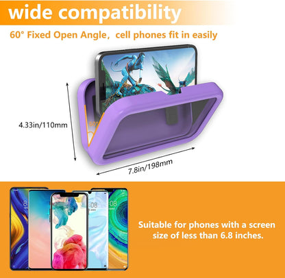 Waterproof Shower Phone Holder, Purple | Angle Adjustable, Anti-Fog High Sensitivity,For Bathroom,Batheub, Kitchen Wall,Compatible with 4" - 6.8" Cell Phones