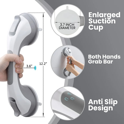 Shower Grab Bar for Seniors Suction Grab Bars for Bathtubs and Showers Heavy Duty Shower Handle Removable Shower Handrails
